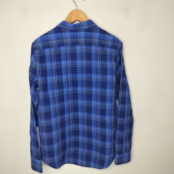 Banana Republic Linen Cotton Button Up Shirt Plaid - Picture 7 of 7